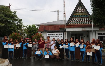 Kunjungan Pelajar SMA N 1 Batang Angkola ke Rumah Pintar Pemilu KPU Kab Tapsel, 2 November 2019